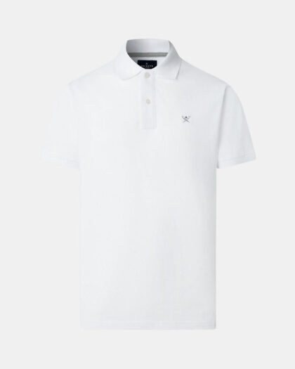 Hackett London Slim Fit Logo Optic White