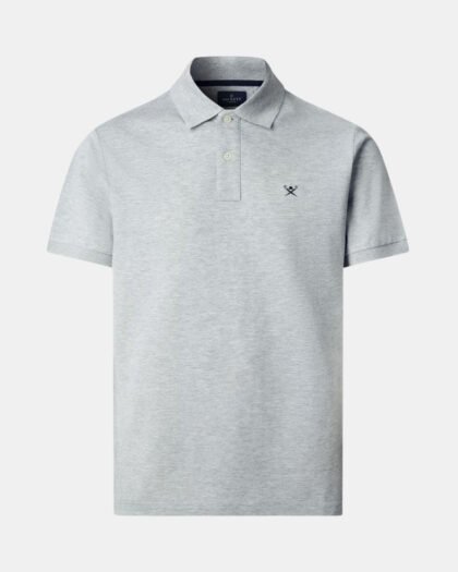 Hackett London Slim Fit Logo Light Grey Marl
