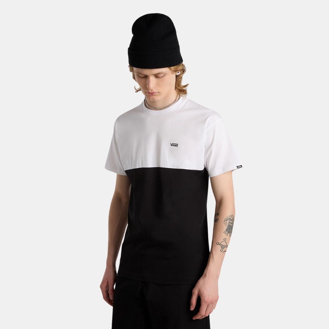 Vans Colorblock T-Shirt White & Black - Image 3