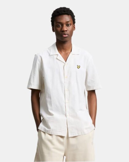 Lyle & Scott Linen Blend Oxford Revere Shirt Luna