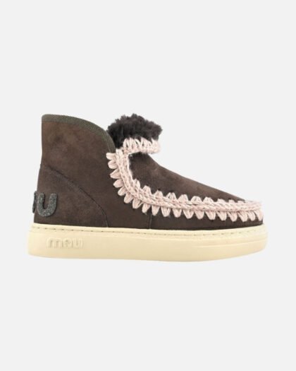 Mou Eskimo Sneaker Bold Glitter Logo Mocha