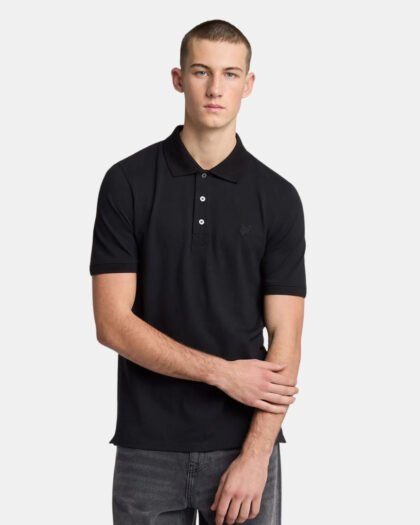 Lyle & Scott Superfine Polo Shirt Jet Black