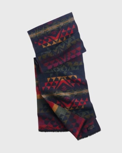 Pendleton Jacquard Scarf Autumn Birch Navy