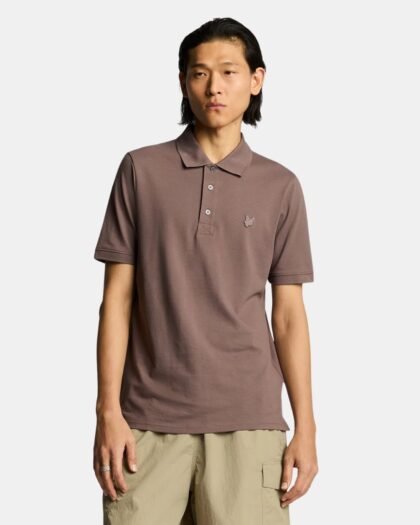 Lyle & Scott Superfine Polo Shirt Plum Truffle