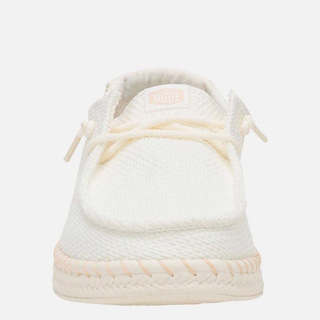 Hey Dude Wendy Espadrille Woven White - Image 3