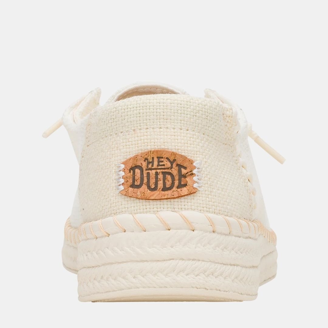Hey Dude Wendy Espadrille Woven White - Image 4