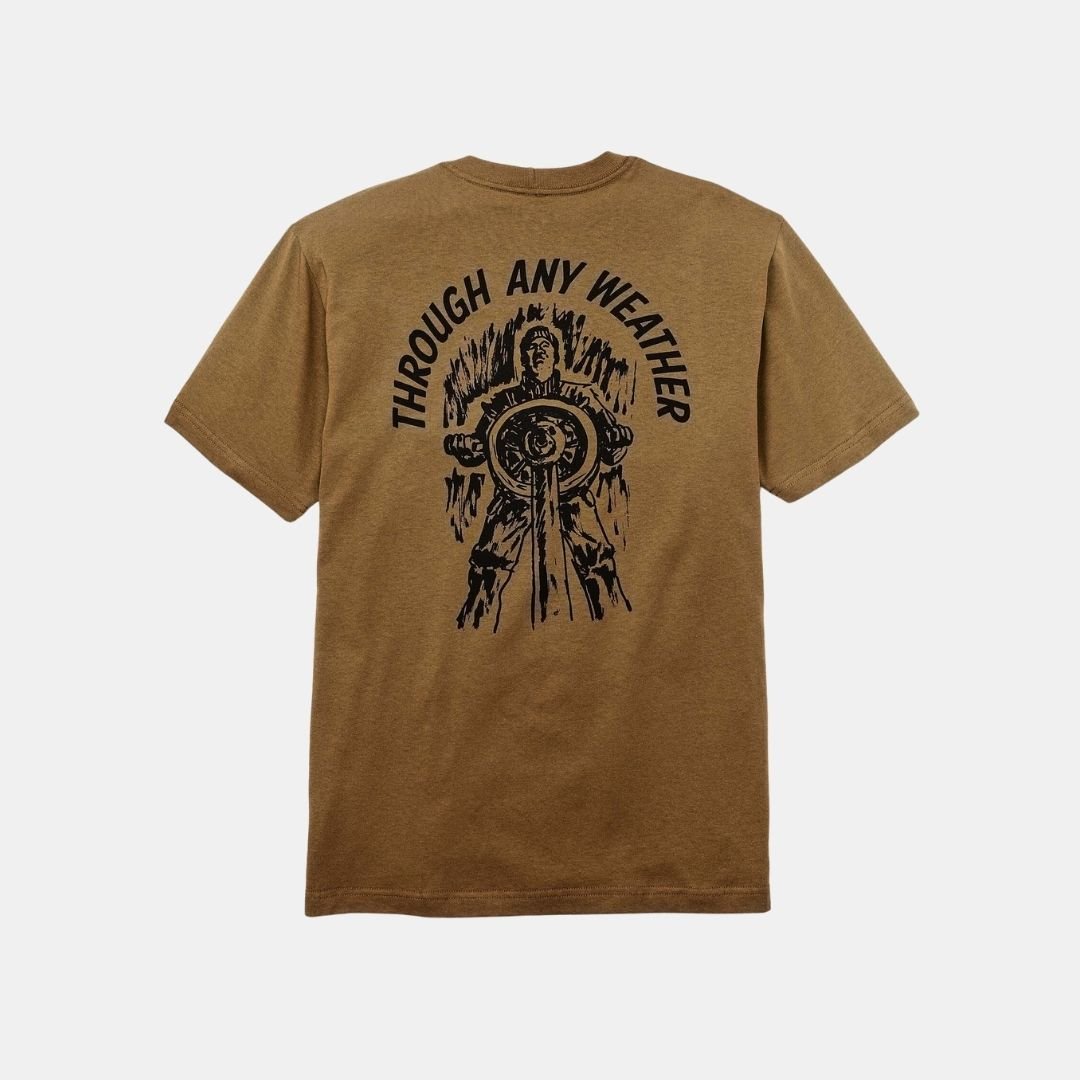 Filson S-S Pioneer Graphic T-Shirt Gold Ochre Captain - Image 2