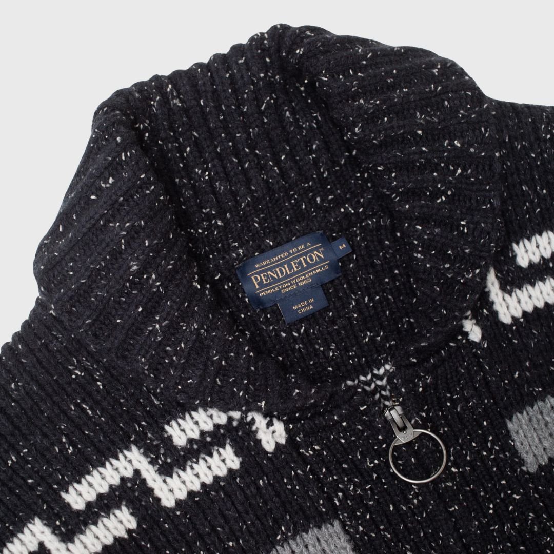 Pendleton The Original Westerley Cardigan Black Donegal - Image 5