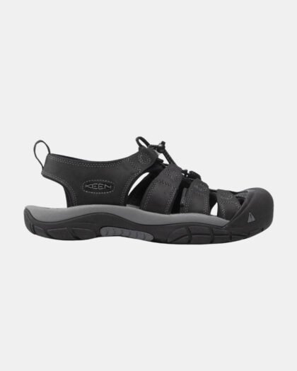 Keen Men's Newport Leather Sandal Black/Steel Grey