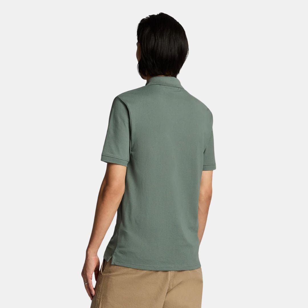 Lyle & Scott Plain Polo Shirt Green Mercurial - Image 2