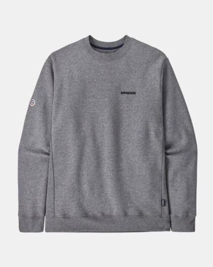 Patagonia Fitz Roy Icon Uprisal Crewneck Sweatshirt Gravel Heather