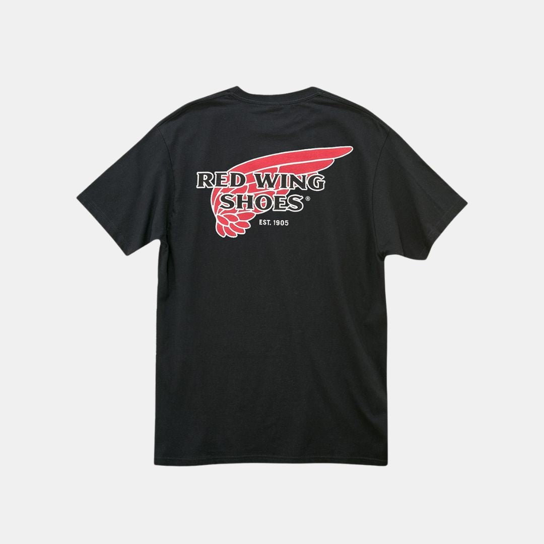 Red Wing Shoes T-Shirt 97611 Logo Black - Image 2