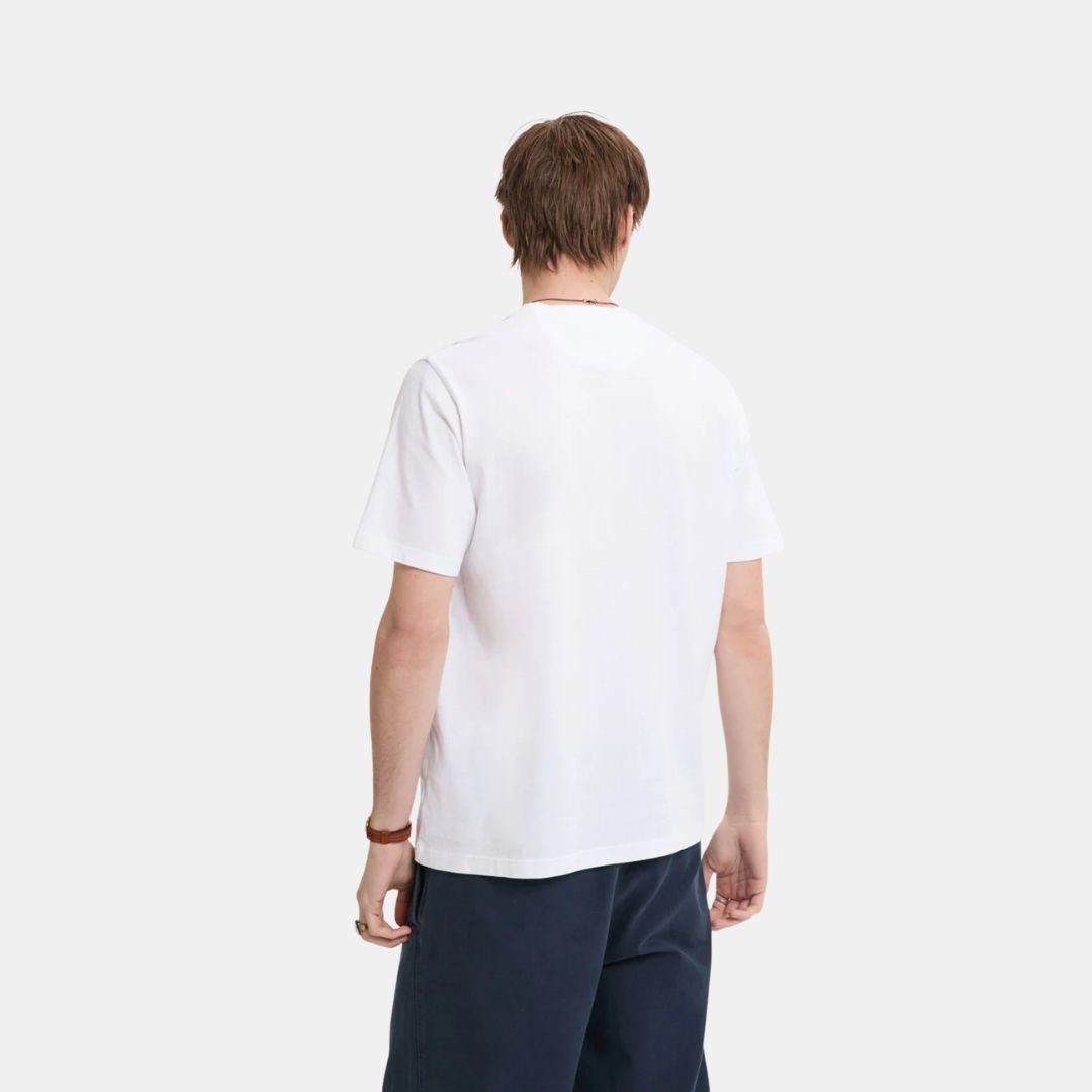 Baracuta Icon Logo Embroidered Tee Bone White - Image 2