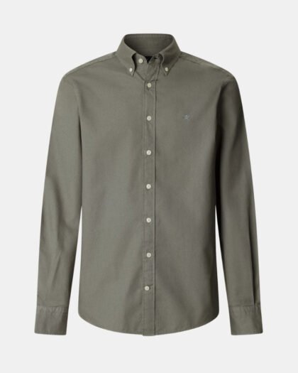 Hackett London Ess Gmt Dyed Oxford Stone Green