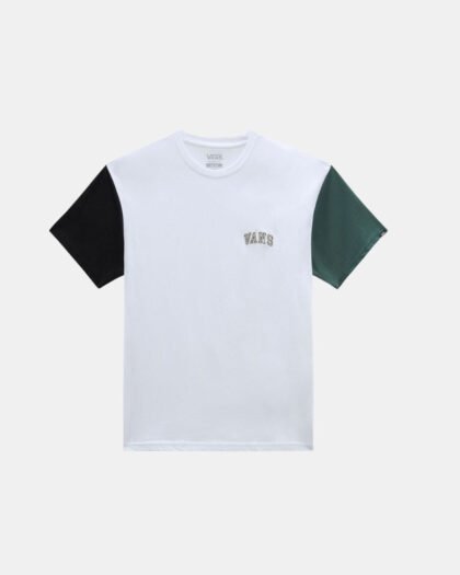 Vans Colorblock Varsity T-Shirt White Black Bistro Green