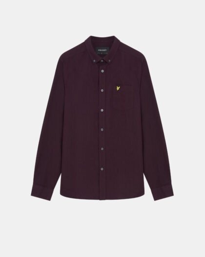 Lyle & Scott Regular Fit Light Weight Oxford Shirt Glenshee Plum