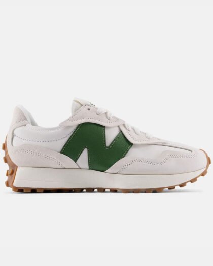 New Balance 327 Linen & Dark Alpine Green