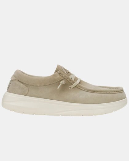 Hey Dude Wally Comf Suede Stone Grey & Silver Birch