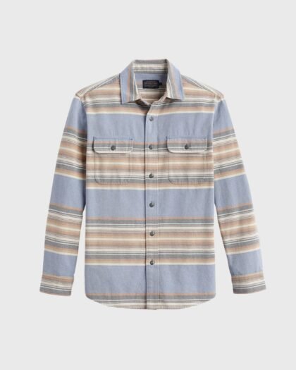 Pendleton Beach Shack Shirt Soft Indigo Stripe