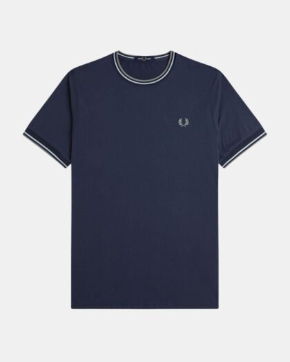 Fred Perry T-Shirt Twin Tipped Dark Airforce Light Ice Bay Leaf
