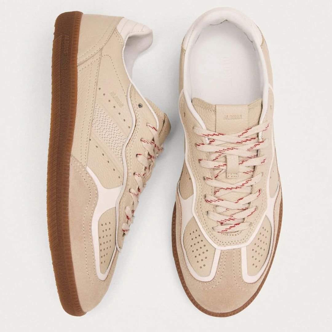 Alohas 490 Rife Grain Cream Leather Sneakers - Image 2
