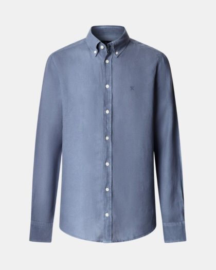 Hackett London Ess Gmd Linen Brpt Thames Blue