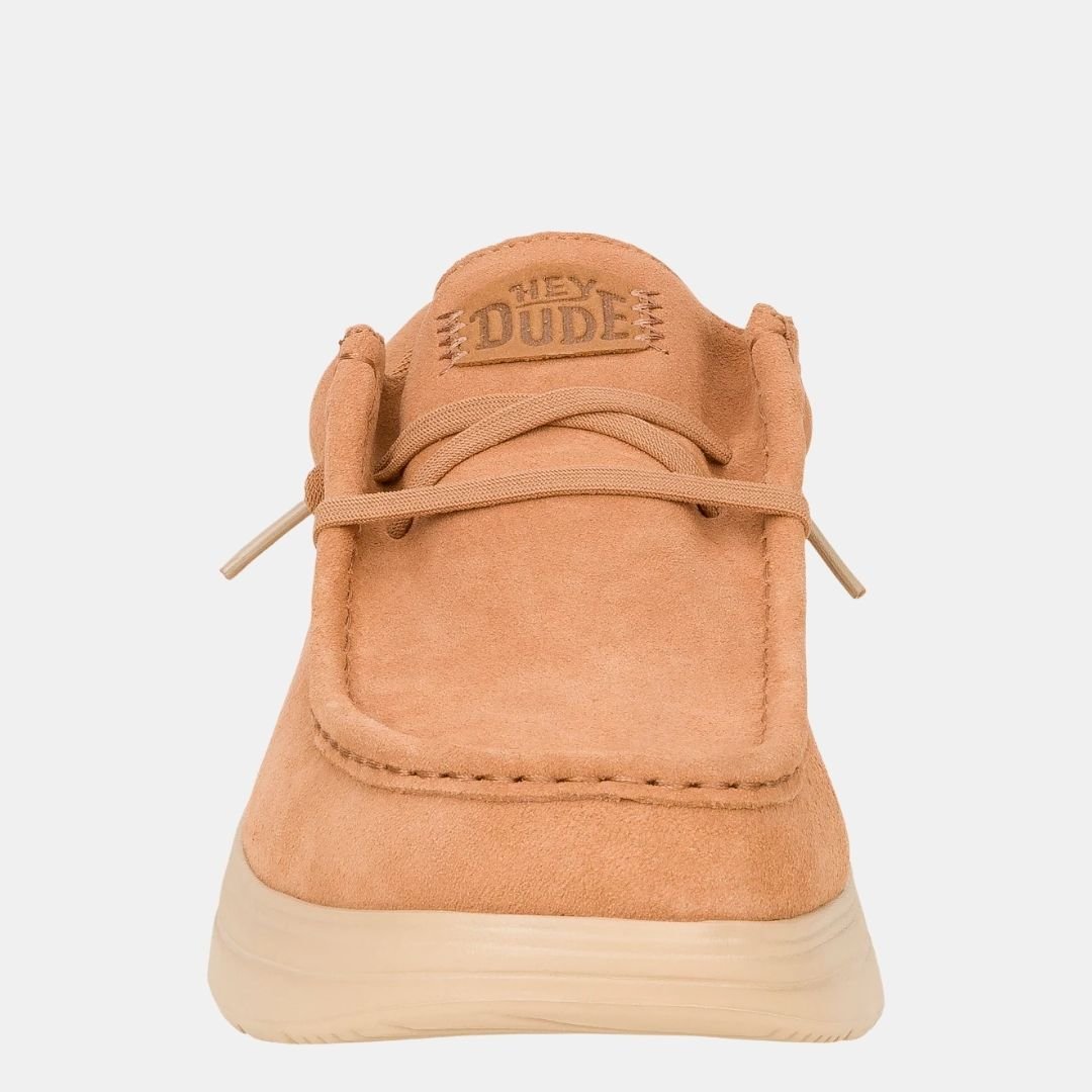 Hey Dude Wally Comf Suede Tobacco Brown & Irish Cream - Image 3