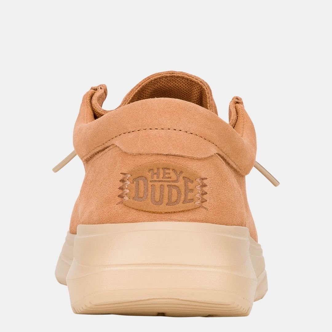 Hey Dude Wally Comf Suede Tobacco Brown & Irish Cream - Image 4
