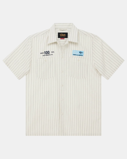Deus Ex Machina Forecourt Stripe Shirt Dirty White