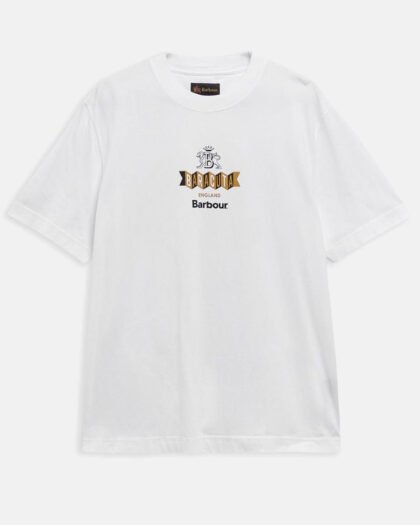 Barbour x Baracuta Vynil Tee Cotton Jersey White