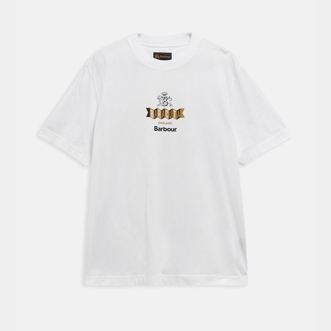 Barbour x Baracuta Vynil Tee Cotton Jersey White