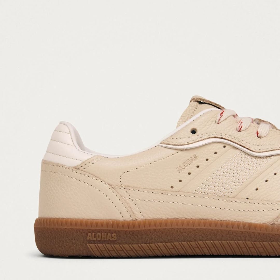 Alohas 490 Rife Grain Cream Leather Sneakers - Image 3