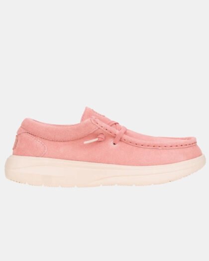 Hey Dude Wally Comf Suede Rose Pink & Whisper Pink