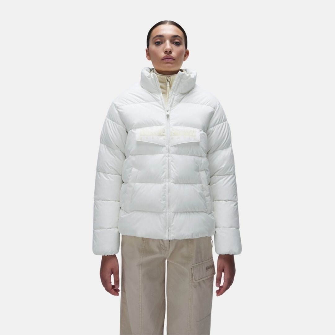 Napapijri Rainforest Puffer Jacket White - Image 3