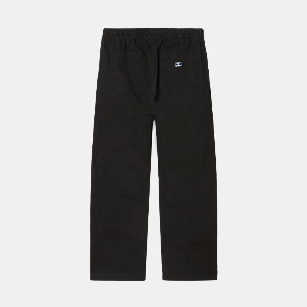 Obey Theo Easy Pant Black Faded Wash - Image 2