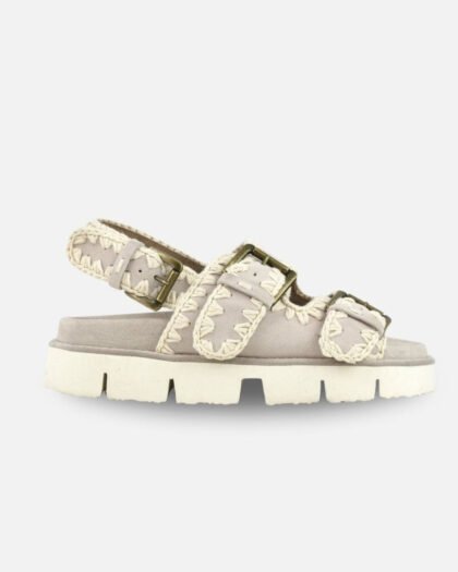 Mou Bio Sandal Two Bukless And Back Strap Chalk
