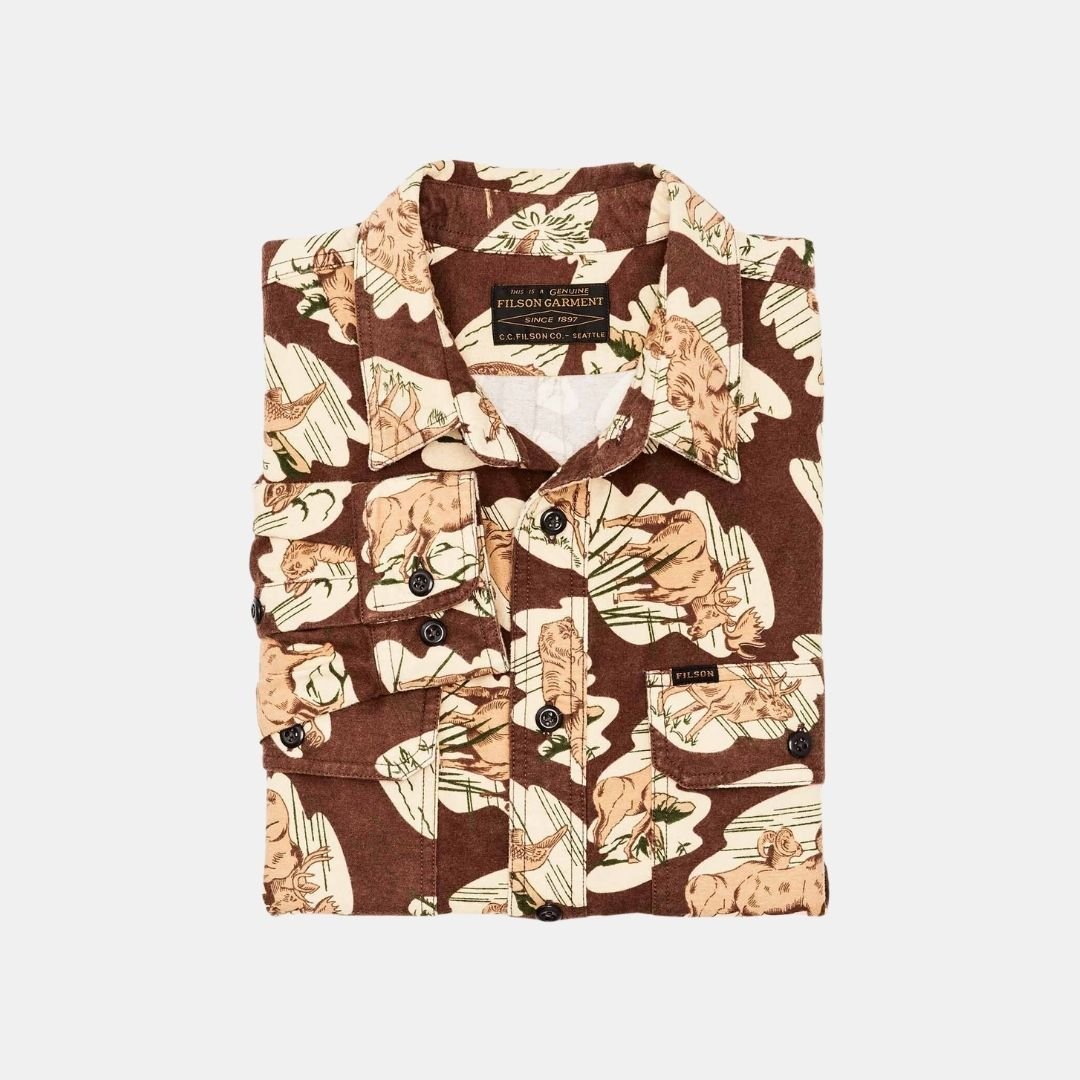 Filson Field Flannel Shirt Sorrel Horse Wildl - Image 2