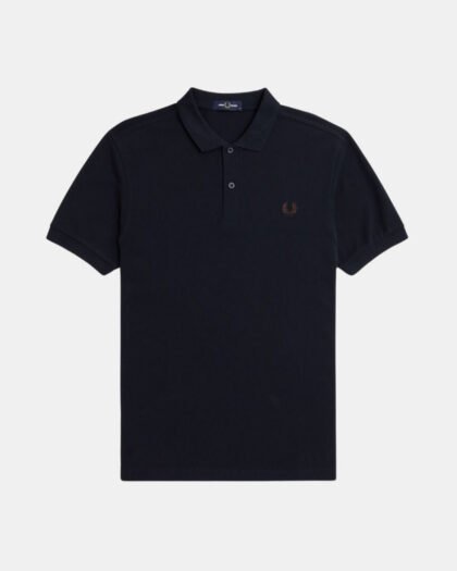 Fred Perry M6000 Plain Shirt Navy & Carrington Brick