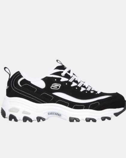 Skechers D'Lites Biggest Fan Black & White