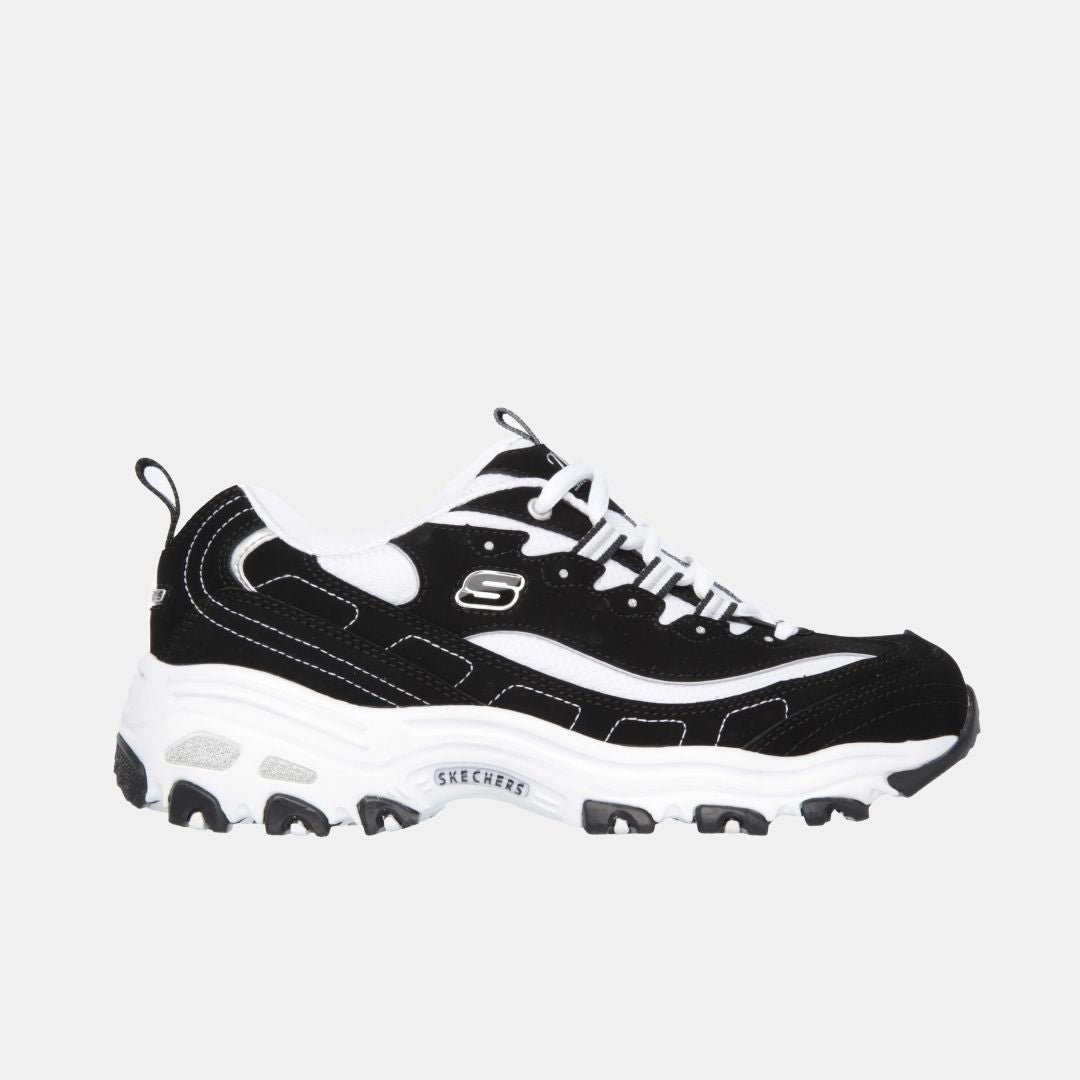 Skechers D'Lites Biggest Fan Black & White