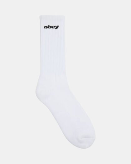Obey Sports Logo Socks White