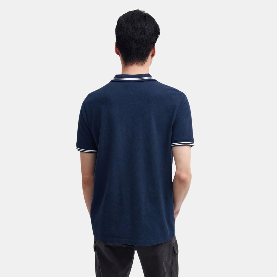 Barbour International Essential Polo Shirt International Navy - Image 3