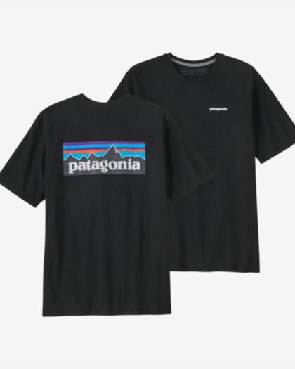 Patagonia Men's P-6 T-Shirt Logo Responsibili-Tee Black