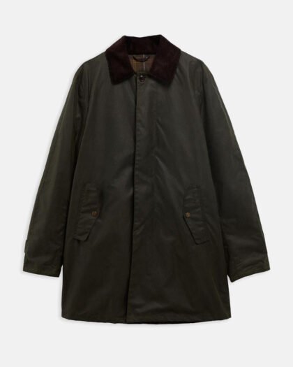Barbour x Baracuta Wax Trench Coat Wax Olive