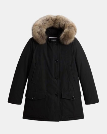 Woolrich Artic Parka Ramar Cloth Detachable Fur Women's Black