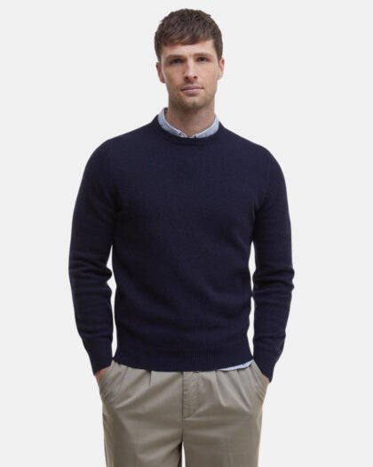 Barbour Essential Crew-Neck Jumper Navy