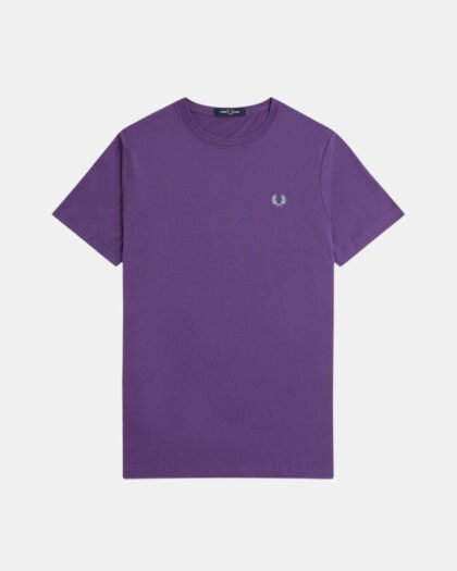Fred Perry Crew Neck T-Shirt Amethyst & Silver Blue