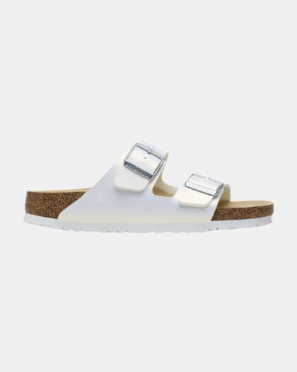 Birkenstock Arizona Birko Flor Women's Shiny Lizard White