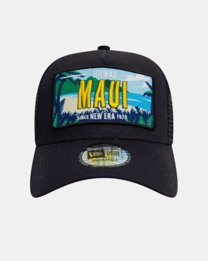 New Era Maui License Plate 9FORTY A-Frame Trucker Navy