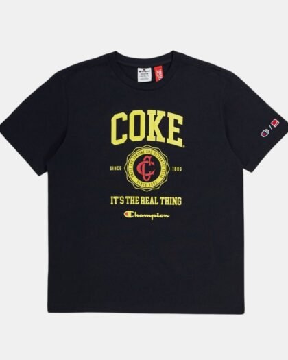 Champion x Coca Cola Crew Tee Logo T-Shirt KK001 Black